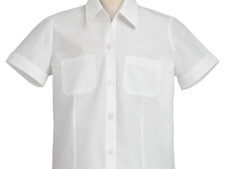 Short Sleeve Convertible Collar Blouse with Front Pockets Supply