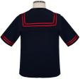 Short Sleeve Sailor Collar Blouse Supply