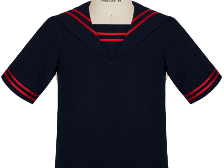 Short Sleeve Sailor Collar Blouse Supply