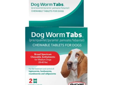 Durvet Dog Worm Tabs 26-60 Lb-2 count For Cheap