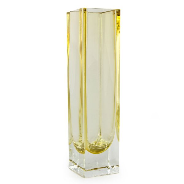 Radiance in Sunshine Handblown Murano Inspired Glass Vase Sale