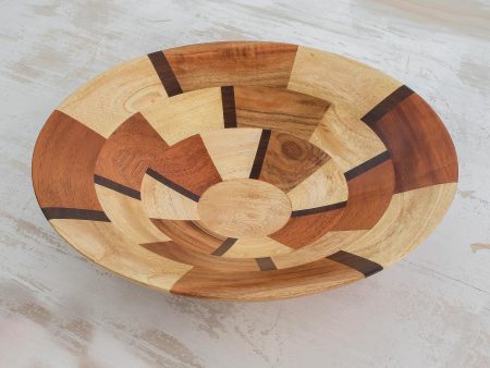 Wheels Handmade Wood Serving Bowl from Guatemala Cheap