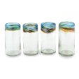 Aurora Handblown Recycled Glass Drinkware (12 oz, Set of 4) Supply