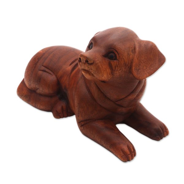 Best Boy Hand-Carved Wood Dog Sculpture from Bali Supply