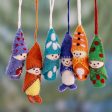 Babies in Snowsuits Set of 6 Handmade Wool Ornaments from India For Cheap