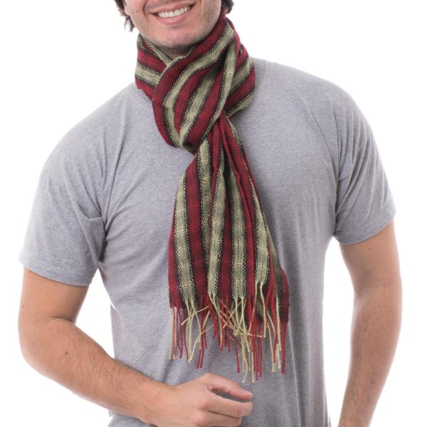 Winter Cheer Men s 100% alpaca scarf Discount