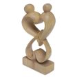 Balanced Hearts Abstract Crocodile Wood Statuette of Loving Couple from Bali Online now