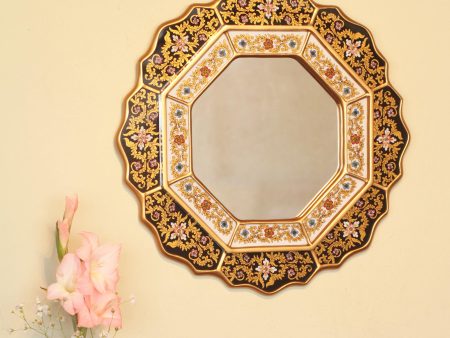 Black Star Hand Made Reverse Painted Glass Mirror For Cheap