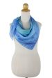 Blue Plaid Thai Blue and Green Square 100% Silk Hand Dyed Scarf Online Hot Sale