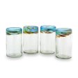 Aurora Handblown Recycled Glass Tumblers (16 Oz, Set of 4) on Sale