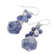 Beautiful Glam Lapis Lazuli and Cultured Pearl Beaded Cluster Earrings Online