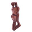 Happy Family Suar Wood Sculpture on Sale