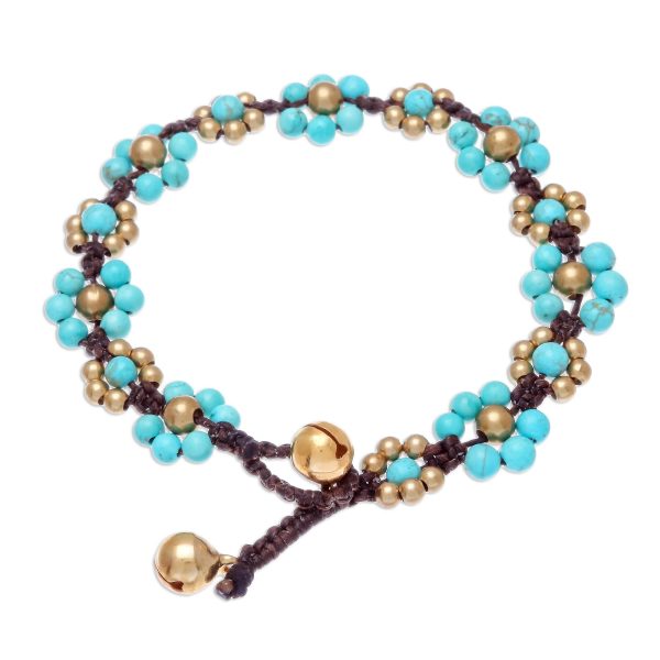 Blooming with Love Calcite Beaded Macrame Bracelet from Thailand Fashion