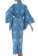 Blue Forest Artisan Crafted Long Batik Cotton Robe for Women Discount