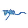 Blue Oaxaca Frog Alebrije Style Frog Figurine Wood Sculpture Crafted by Hand For Discount