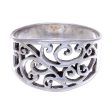 Arabesque Unique Sterling Silver Band Ring from Thailand Online Sale