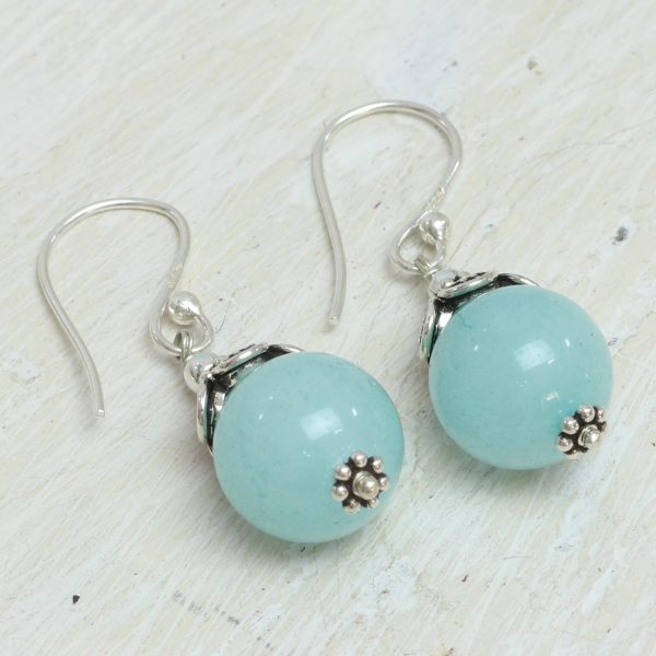 Aqua Delight Aqua Aventurine and Sterling Silver Dangle Earrings Fashion