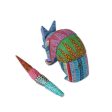 Armadillo Delight Handcrafted Copal Wood Alebrije Armadillo Figurine For Discount