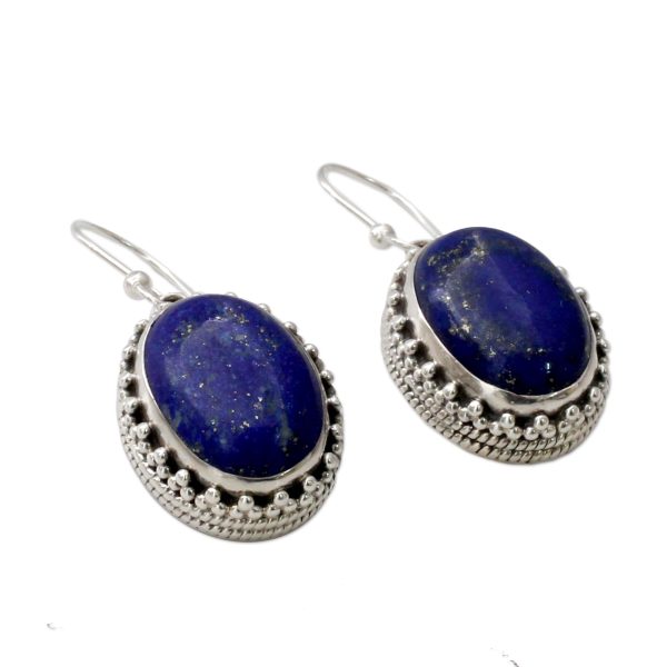 Blue Mystique Hand Crafted Sterling Silver and Lapis Lazuli Earrings Hot on Sale