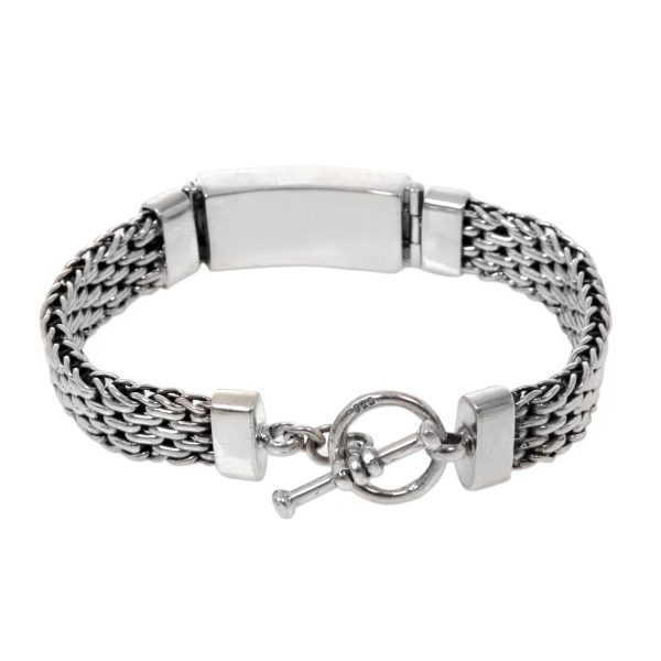 Bali Spirit Panther Link Chain Bracelet with Pendant in 925 Silver Hot on Sale