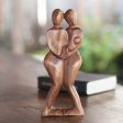 Happy Family Suar Wood Sculpture on Sale