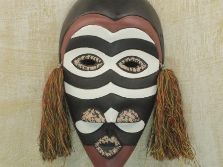 Zebra Monkey African Wood Mask Online Sale