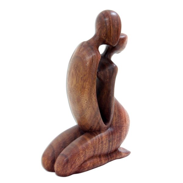 A Kiss on the Cheek Wood statuette Discount