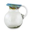 Aurora Fair Trade Artisan Crafted Hand Blown Glass Pitcher 94 oz. Fashion