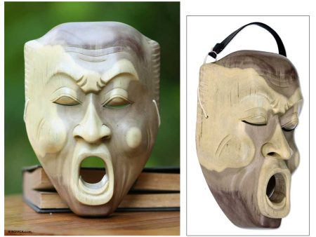 Big Yawn Wood mask For Cheap