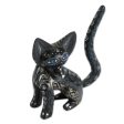 Black Fox Wood Alebrije Fox Figurine in Black from Mexico Cheap