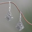 Bali Kites Sterling Silver Kite Shaped Dangle Earrings from Indonesia on Sale