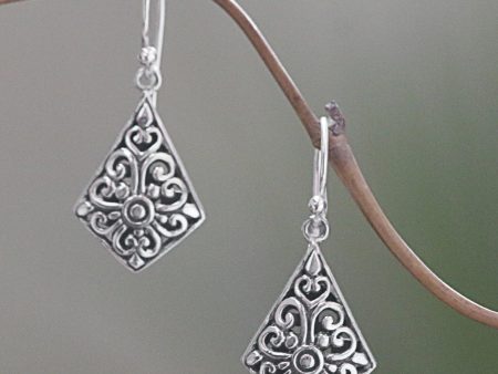 Bali Kites Sterling Silver Kite Shaped Dangle Earrings from Indonesia on Sale