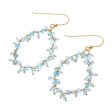 Arctic Dream Gold-Plated Apatite Waterfall Earrings from Thailand For Sale