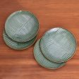 Banana Vibes Ceramic Banana Leaf Dessert Plates (Set of 4) from Bali Supply