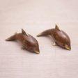 Antique Dolphins Pair of Handcrafted Balinese Bronze Dolphin Figurines Cheap