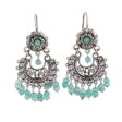 Blooming Elegance Floral Amazonite Chandelier Earrings from Mexico Fashion