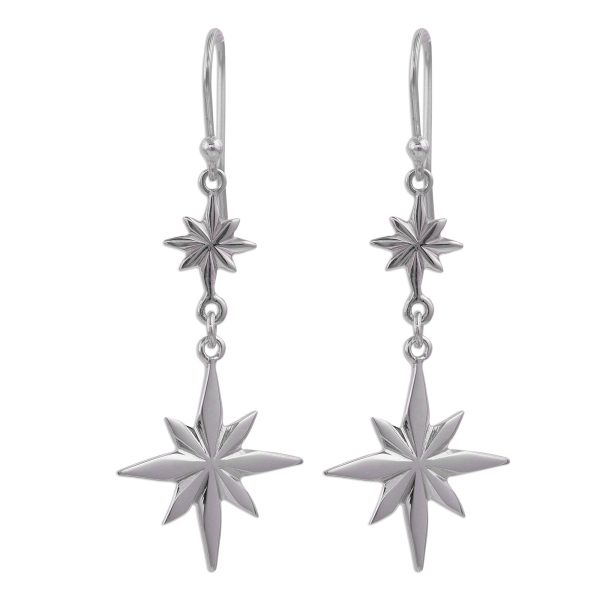 Beauty of the Cosmos Star-Themed Sterling Silver Dangle Earrings form Peru Hot on Sale