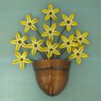 Black-Eyed Susan Yellow Flower Iron Wall Sculpture Crafted by Hand For Sale