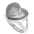 Bali Heart in Blue Sterling Silver Blue Topaz Heart Cocktail Ring Indonesia Online now