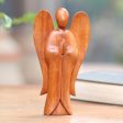 Angel Song of Peace Carved Wood Sculpture Online now