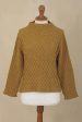 Antique Gold Trellis Women s Antique Gold 100% Alpaca Sweater Discount