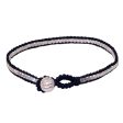 Black Moonlight Path Hand Knotted Black Bracelet with Sterling Silver Beads Online