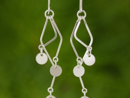 Wind Chime Sterling silver dangle earrings For Cheap