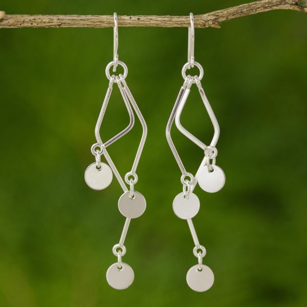 Wind Chime Sterling silver dangle earrings For Cheap