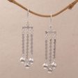 Ballroom Candles Sterling Silver Bauble Dangle Earrings from Bali Fashion