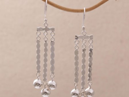 Ballroom Candles Sterling Silver Bauble Dangle Earrings from Bali Fashion