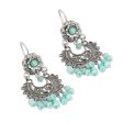 Blooming Elegance Floral Amazonite Chandelier Earrings from Mexico Fashion