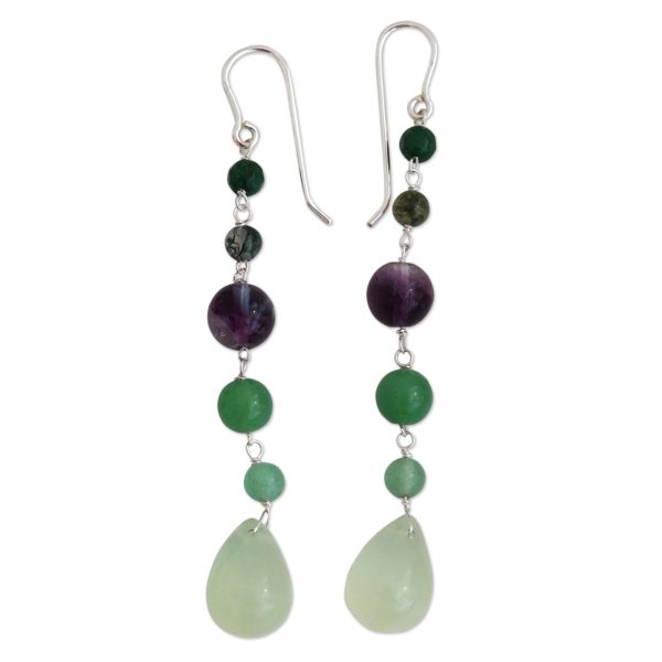 Balance and Clarity Sterling Silver and Multi-Gemstone Earrings Online Hot Sale