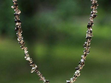 Brazilian Mystique Hand Crafted Beaded Smoky Quartz Long Necklace Hot on Sale