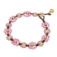 Blooming with Love Pink Quartz Beaded Macrame Bracelet from Thailand Cheap